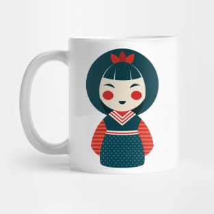 Kokeshi Doll Geisha Girl Mug